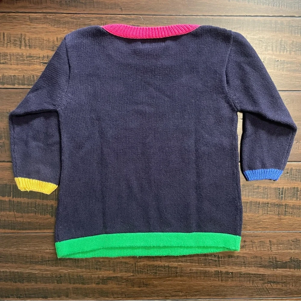 Florence Eiseman Flower Intarsia Sweater and Leggings Set